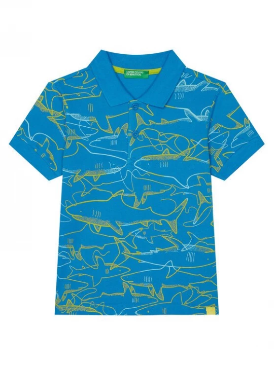Obrázek produktu United Colors Of Benetton Polokošile 36Y4G300Y Modrá Regular Fit