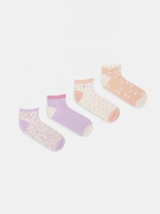 Obrázek produktu United Colors of Benetton ponožky dětské 4-pack oranžová