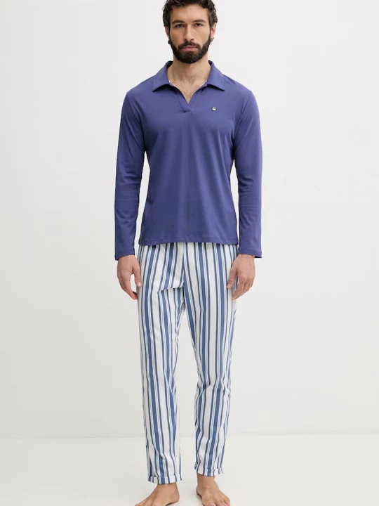 Obrázek produktu United Colors of Benetton pyžamo pánské bavlněné námořnická modř