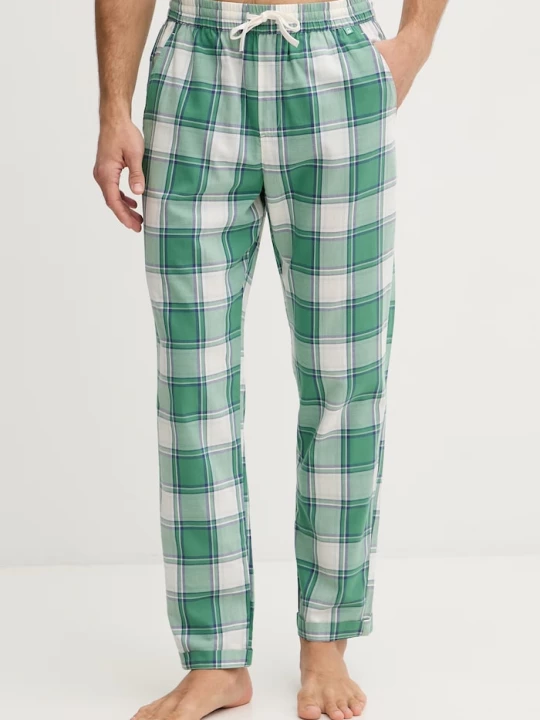 Obrázek produktu United Colors of Benetton pyžamové kalhoty pánské bavlněné zelená