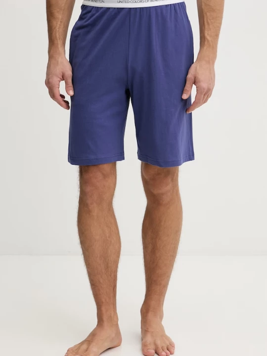 Obrázek produktu United Colors of Benetton pyžamové šortky pánské bavlněné námořnická modř