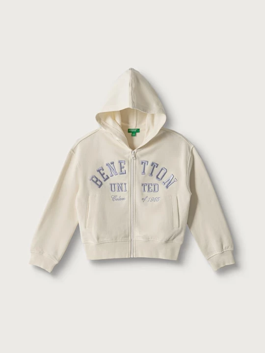 Obrázek produktu United Colors of Benetton rozepínací mikina s kapucí dětská bavlněná