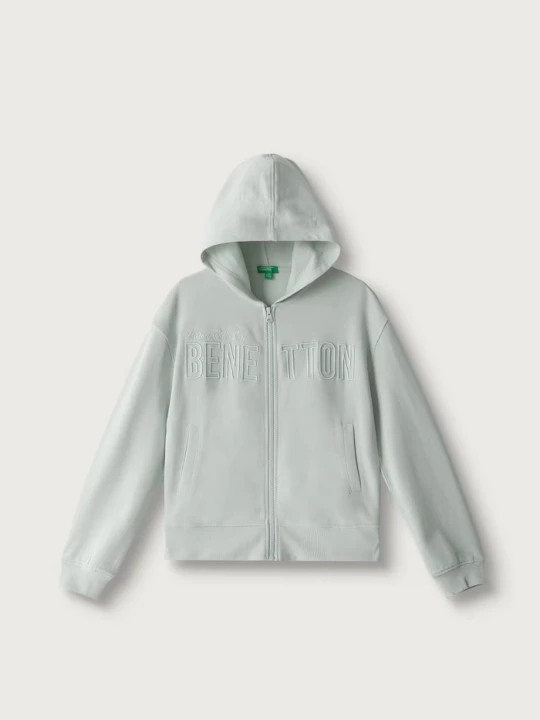Obrázek produktu United Colors of Benetton rozepínací mikina s kapucí dětská bavlněná