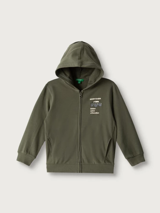 Obrázek produktu United Colors of Benetton rozepínací mikina s kapucí dětská bavlněná