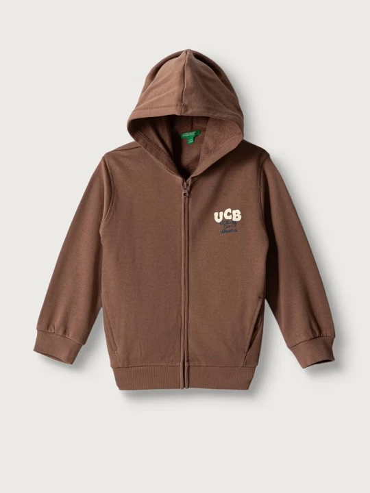 Obrázek produktu United Colors of Benetton rozepínací mikina s kapucí dětská bavlněná