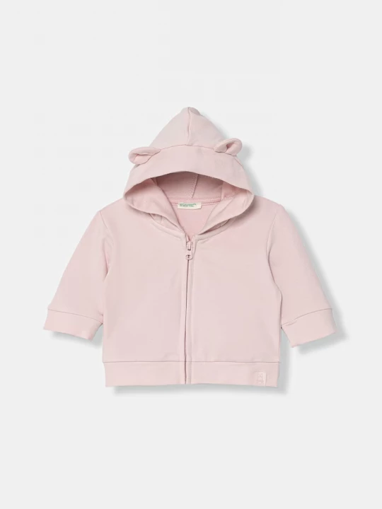 Obrázek produktu United Colors of Benetton rozepínací mikina s kapucí dětská bavlněná s elastanem