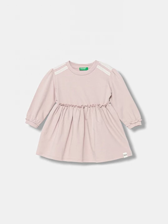 Obrázek produktu United Colors of Benetton rozšířené šaty bavlněné růžová