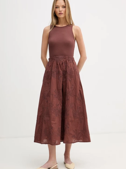 Obrázek produktu United Colors of Benetton šaty s bavlnou hnědá