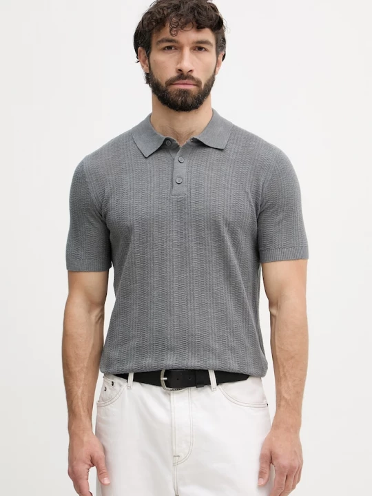 Obrázek produktu United Colors of Benetton svetrové polo pánské s příměsí lnu