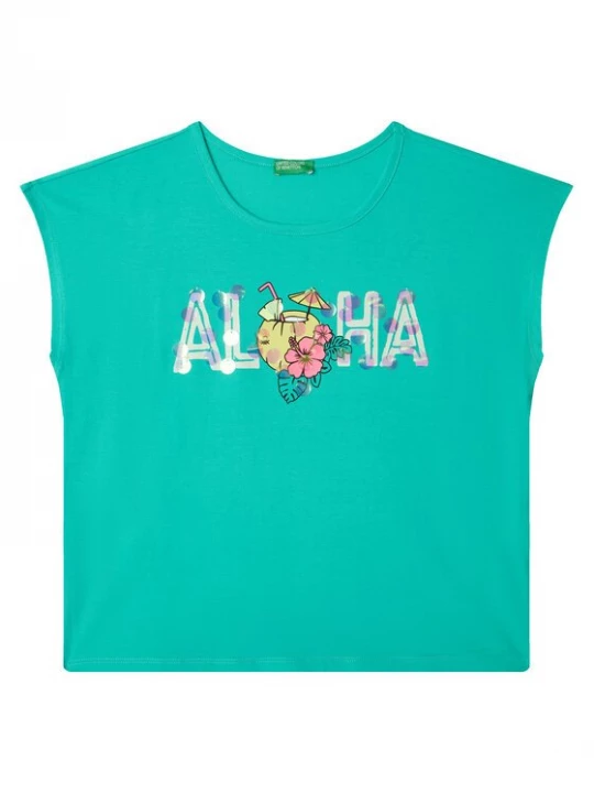 Obrázek produktu United Colors Of Benetton T-Shirt 3I1XC10P0 Zelená Regular Fit