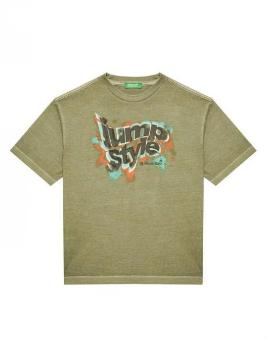 Obrázek produktu United Colors Of Benetton T-Shirt 3PCMC10N7 Zelená Regular Fit