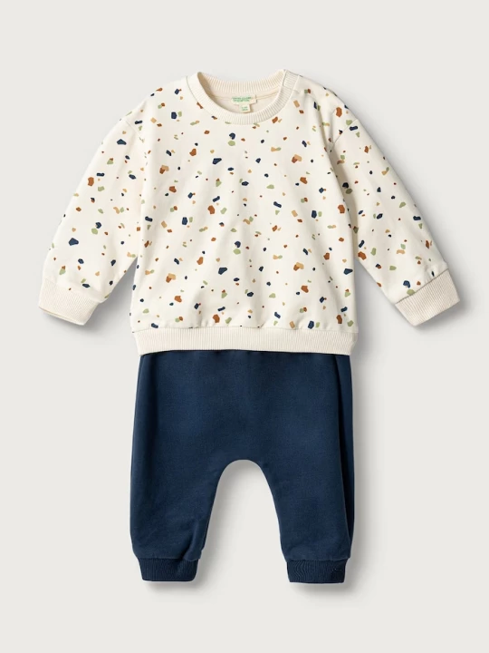 Obrázek produktu United Colors of Benetton teplákový set kojenecký bavlněný s elastanem