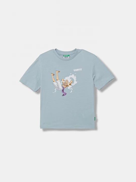 Obrázek produktu United Colors of Benetton tričko dětské bavlněné modrá