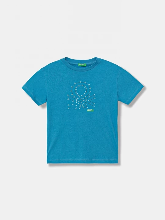 Obrázek produktu United Colors of Benetton tričko dětské bavlněné modrá