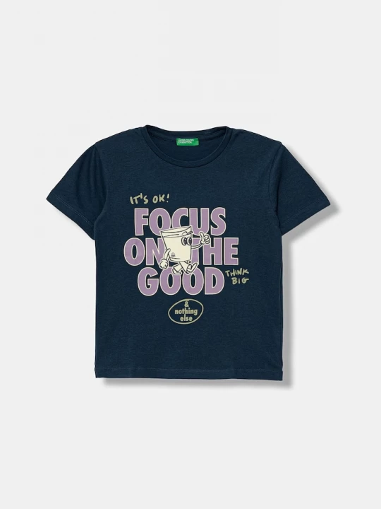 Obrázek produktu United Colors of Benetton tričko dětské bavlněné námořnická modř