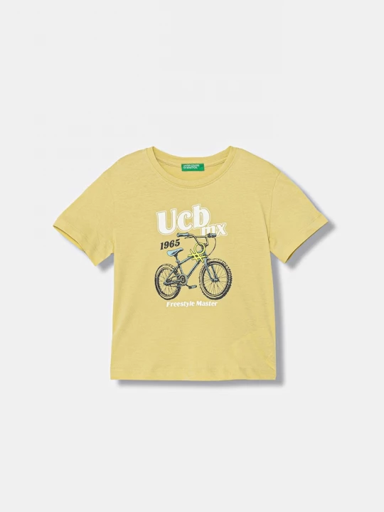 Obrázek produktu United Colors of Benetton tričko dětské bavlněné zelená