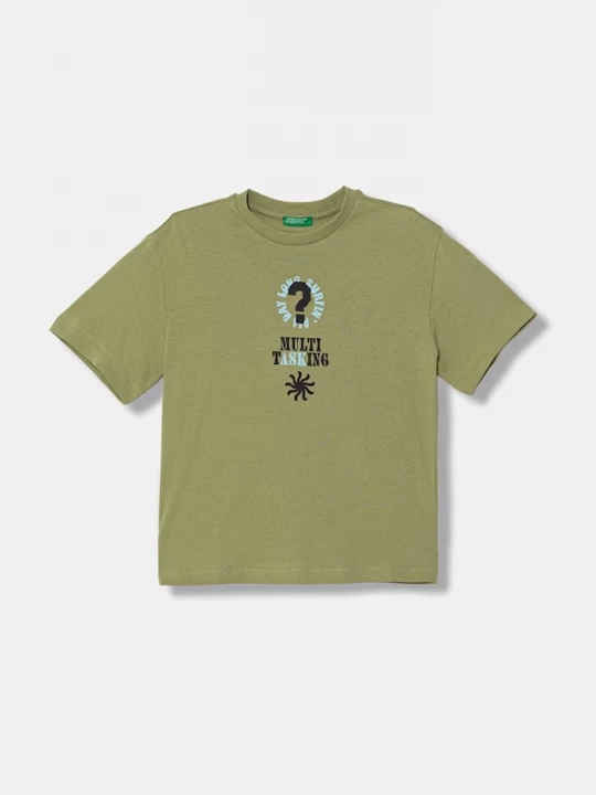 Obrázek produktu United Colors of Benetton tričko dětské bavlněné zelená