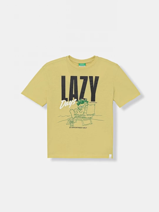 Obrázek produktu United Colors of Benetton tričko dětské bavlněné zelená