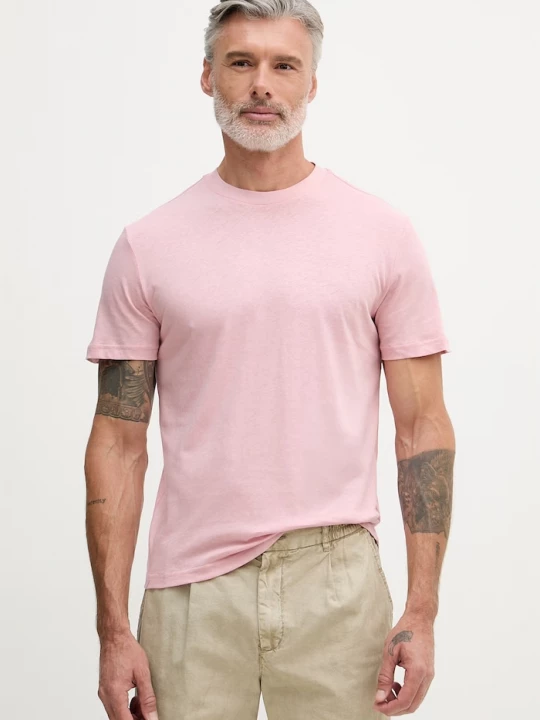Obrázek produktu United Colors of Benetton tričko pánské s bavlnou růžová