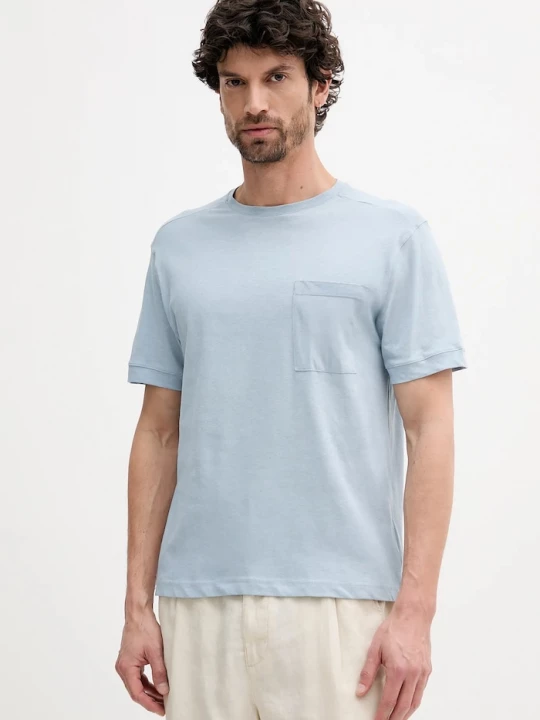 Obrázek produktu United Colors of Benetton Tričko příměsí lnu United Colors of Benetton modrá