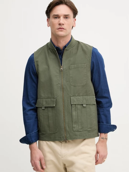 Obrázek produktu United Colors of Benetton vesta pánská bavlněná zelená