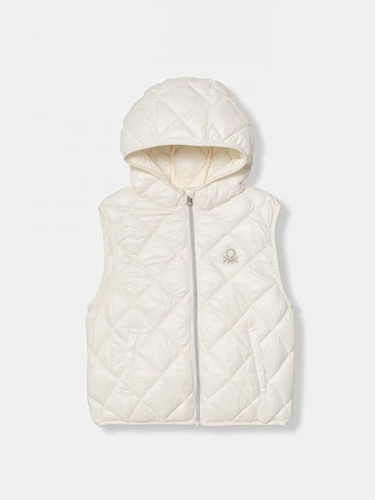Obrázek produktu United Colors of Benetton vesta s kapucí dětská béžová
