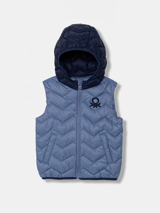 Obrázek produktu United Colors of Benetton vesta s kapucí dětská modrá