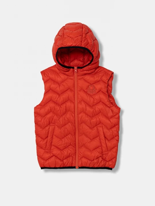 Obrázek produktu United Colors of Benetton vesta s kapucí dětská oranžová