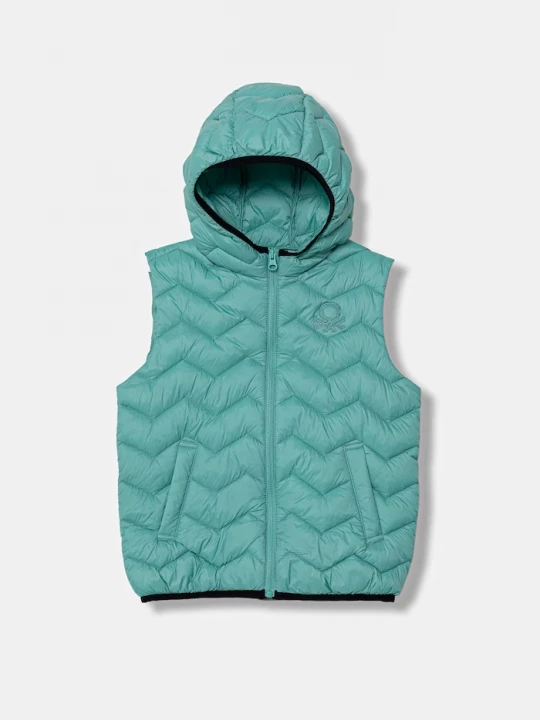 Obrázek produktu United Colors of Benetton vesta s kapucí dětská tyrkysová