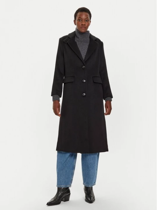 Obrázek produktu United Colors Of Benetton Vlněný kabát 28HFDN069 Černá Regular Fit