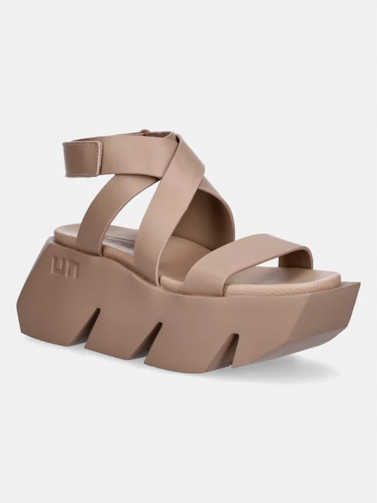 Obrázek produktu United Nude sandály na platformě dámské kožené Bull Way béžová