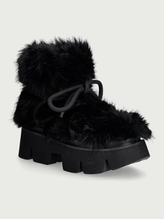 Obrázek produktu United Nude Stomper Fur Boot sběhule dámské černá