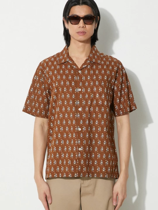 Obrázek produktu Universal Works Bavlněná košile Universal Works Road Shirt hnědá