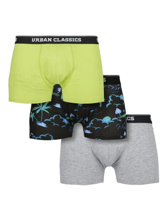 Obrázek produktu Urban Classics Boxerky  modrá / noční modrá / žlutá / šedá