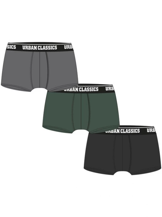Obrázek produktu Urban Classics Boxerky  světle šedá / tmavě zelená / černá / bílá