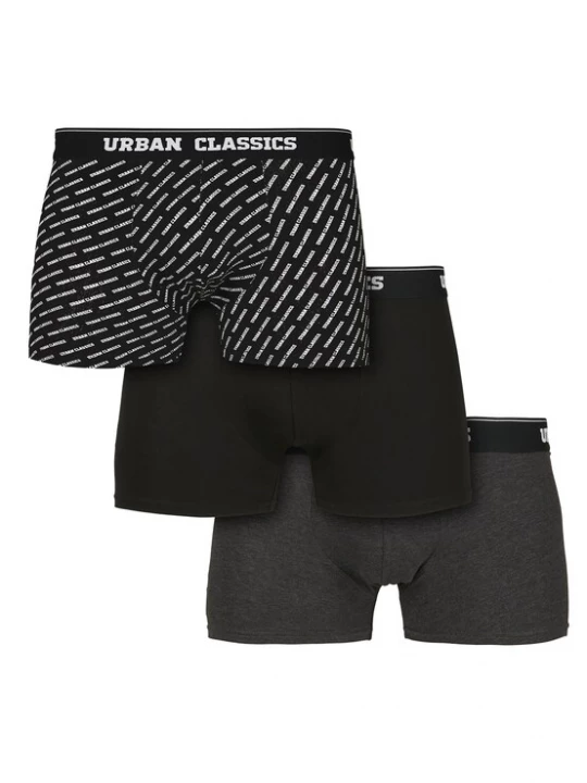 Obrázek produktu Urban Classics Boxerky  tmavě šedá / černá / bílá