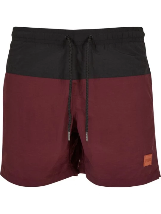 Obrázek produktu Urban Classics Plavecké šortky  bordó / černá