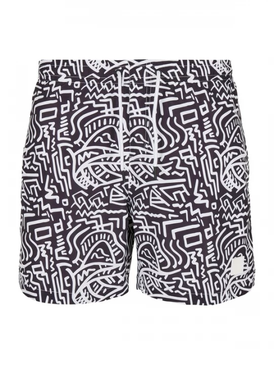 Obrázek produktu Urban Classics Plavecké šortky  černá / bílá