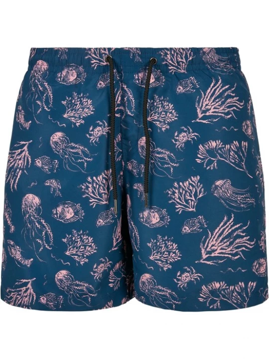Obrázek produktu Urban Classics Plavecké šortky  marine modrá / růžová