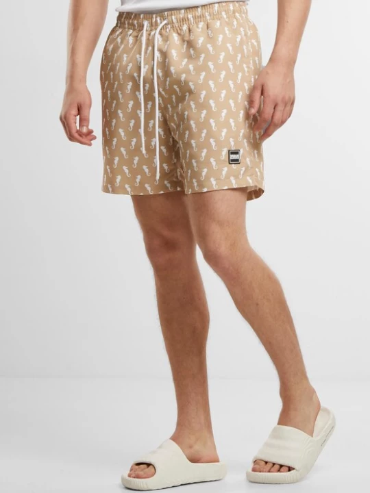 Obrázek produktu Urban Classics Plavecké šortky  tmavě béžová / bílá