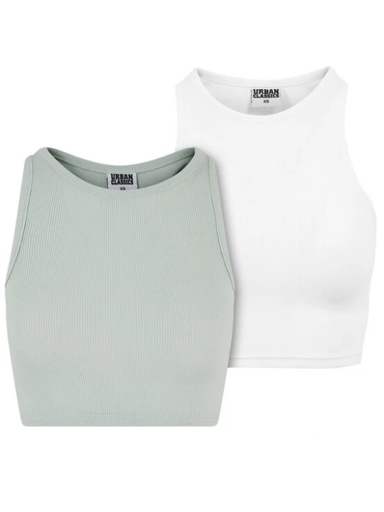 Obrázek produktu Urban Classics Top  světle zelená / bílá