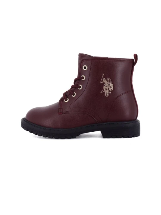 Obrázek produktu US POLO ASSN. Kozačky 'Lyn' béžová / burgundská červeň