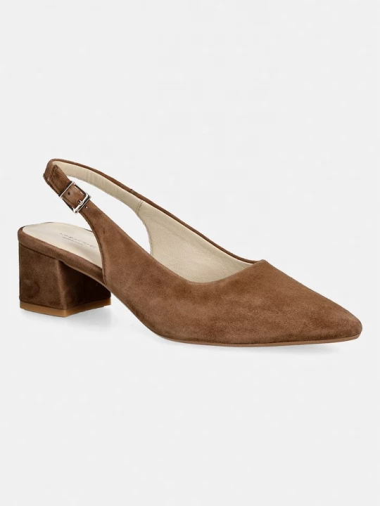 Obrázek produktu Vagabond Shoemakers lodičky s otevřenou patou nubukové MARTA hnědá