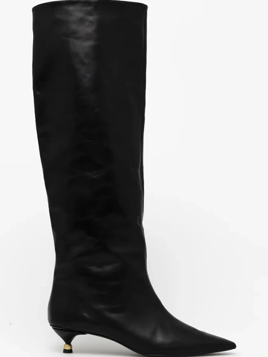 Obrázek produktu Vanda Novak kozačky nad kolena dámské kožené Lisa Deep Black