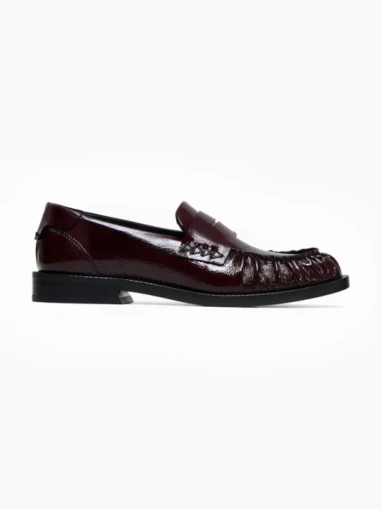 Obrázek produktu Vanda Novak mokasíny dámské kožené Greta Glossy Ruby burgundské