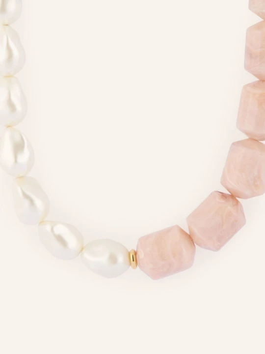 Obrázek produktu Vanessa Baroni Náhrdelník Barrel Pearl růžová / zlatá / bílá