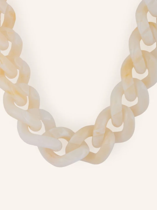 Obrázek produktu Vanessa Baroni Náhrdelník Flat Chain krémová / zlatá