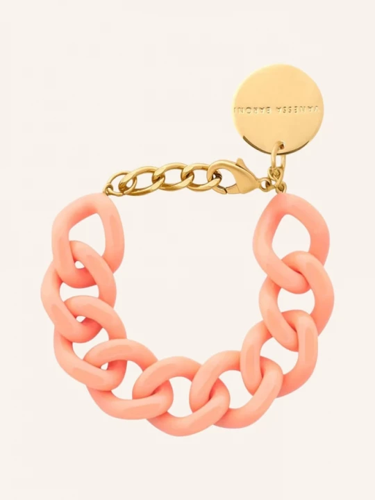 Obrázek produktu Vanessa Baroni Náramek Flat Chain lososová / zlatá