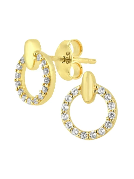 Obrázek produktu Vanlere Náušnice 'Ohrstecker aus 375 Gelbgold mit Zirkonia' zlatě žlutá