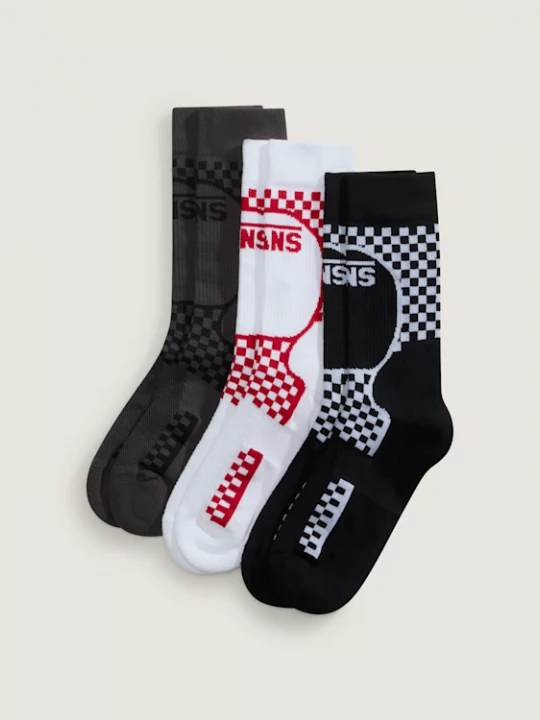 Obrázek produktu Vans - A.O.D. by Slam Jam Checker Socks (3 pairs), Man, Black, Size: L (42.5-47​)